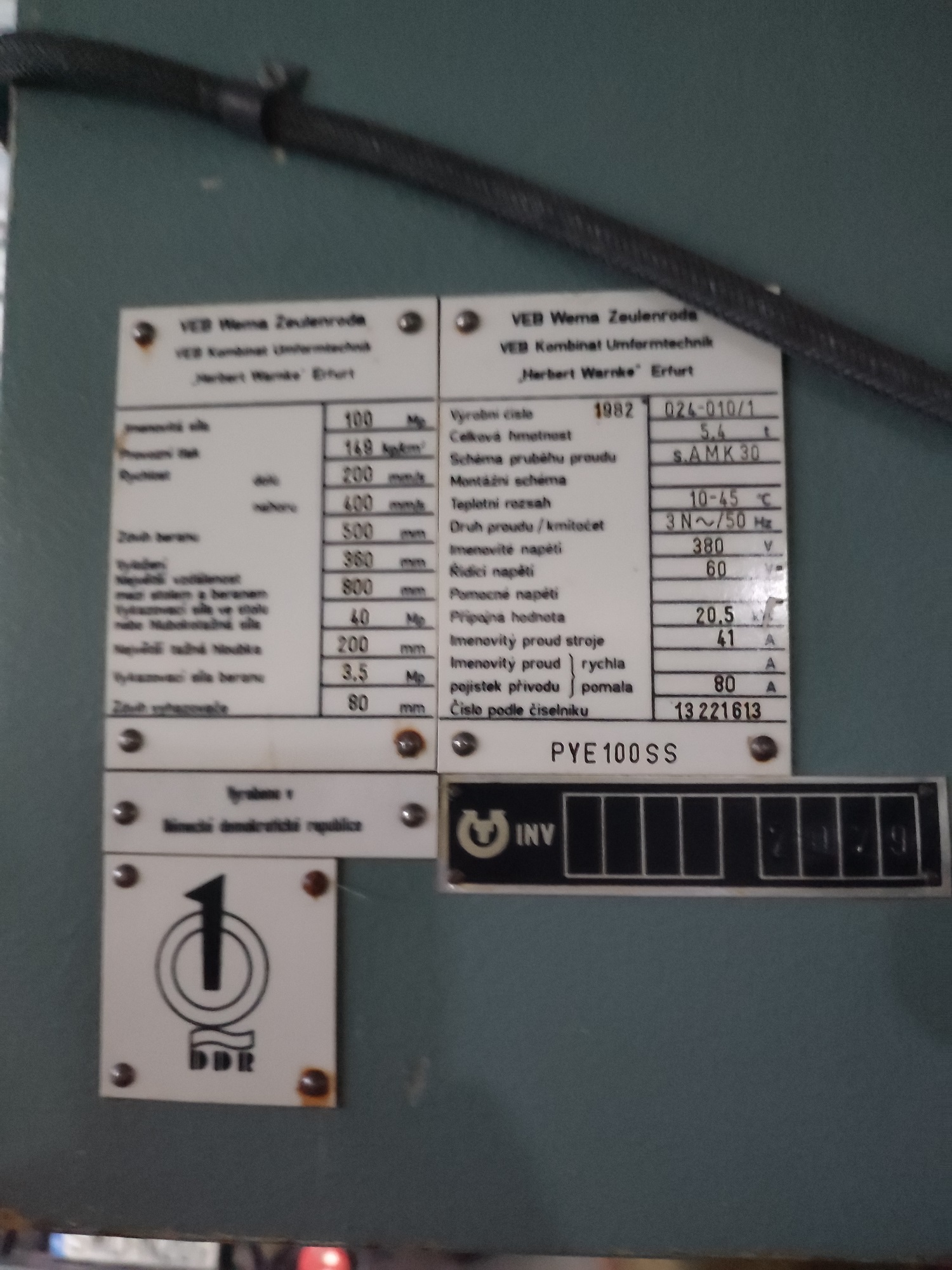 PRASA HYDRAULICZNA WMW PYE 100 SS - obrazek 3