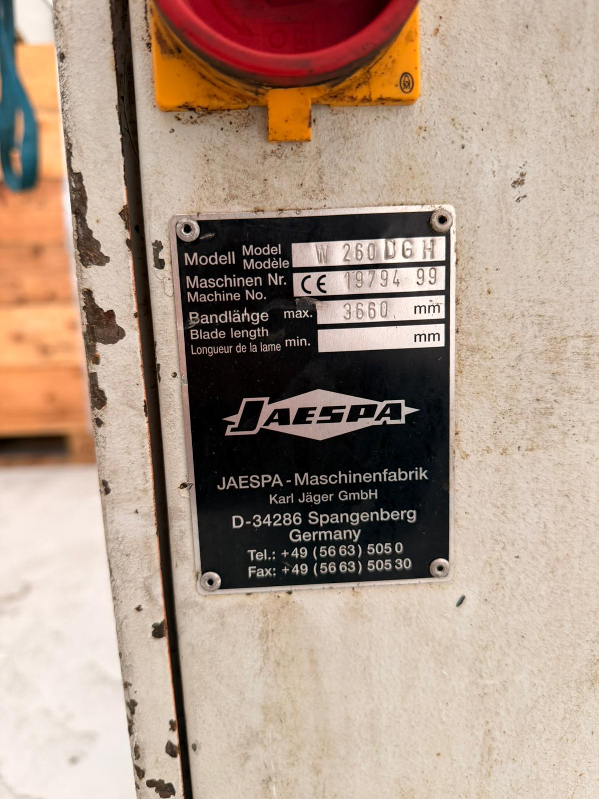 PIŁA TAŚMOWA JAESPA W 260 DGH - obrazek 5